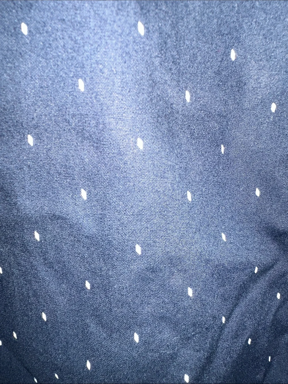 Banana Republic Navy Button-Down Shirt with White Micro Dots- 100% cotton Medium